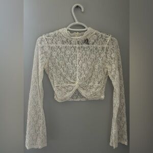Elegant Lace Cream Top